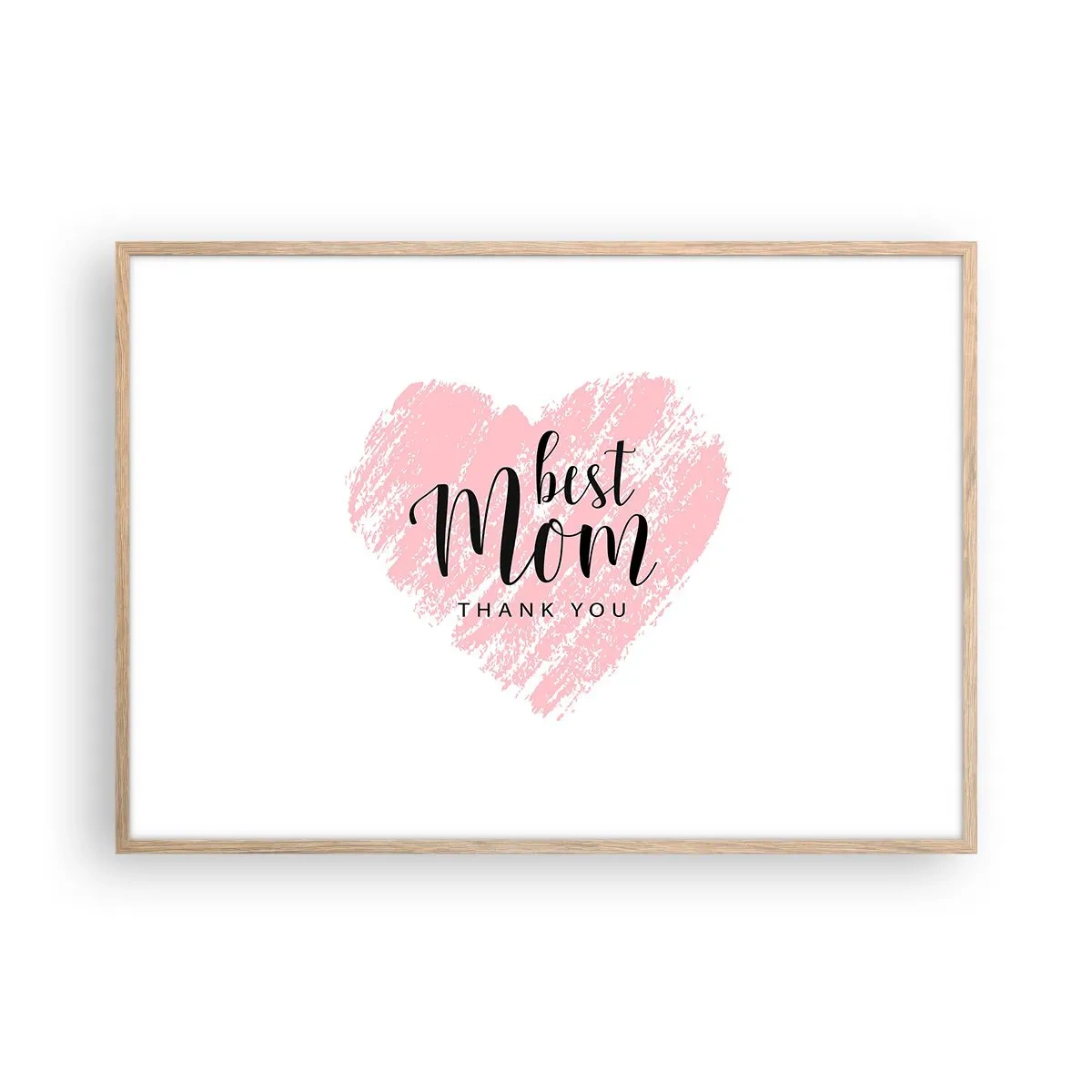 Pôster com moldura de carvalho claro - Sempre o momento certo - 100x70 cm