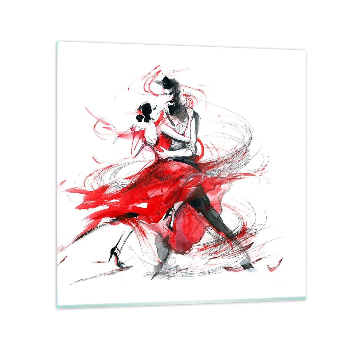 Quadro em vidro - Tango - o ritmo da paixão - 30x30 cm
