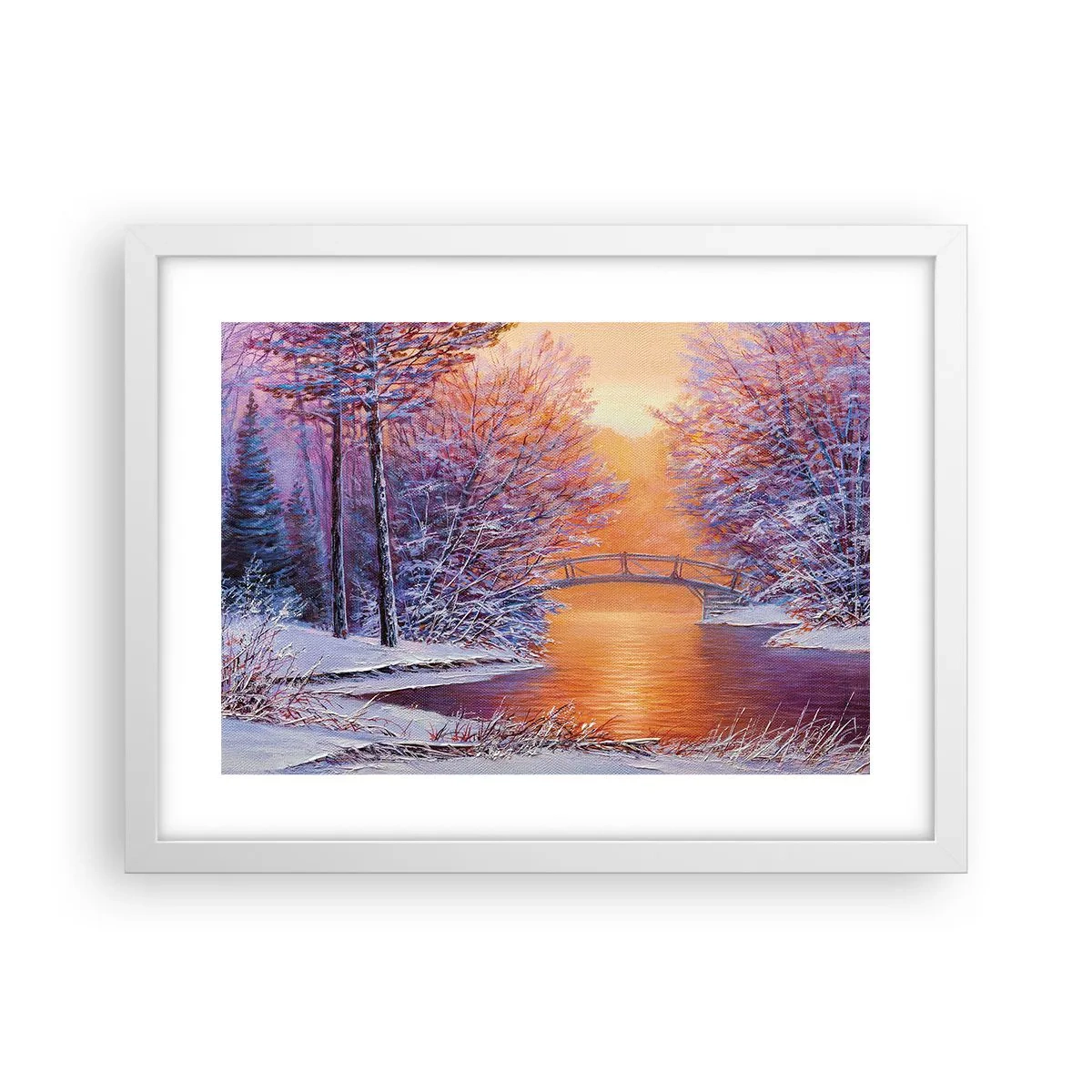 Pôster em moldura branca - Vamos nos encontrar aqui - 40x30 cm