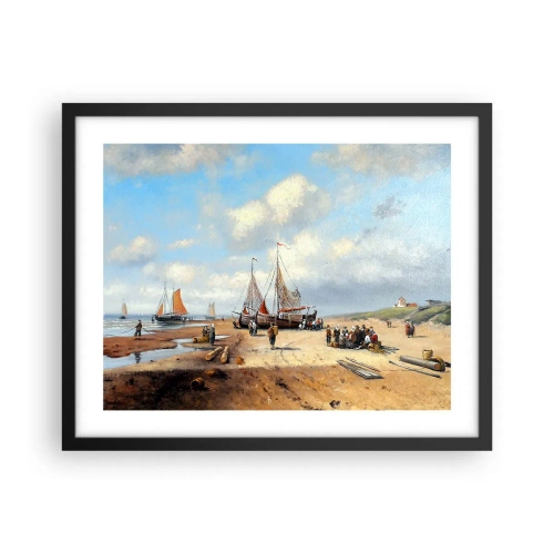 Pôster com moldura preta - Pós-caça bem-sucedida - 50x40 cm