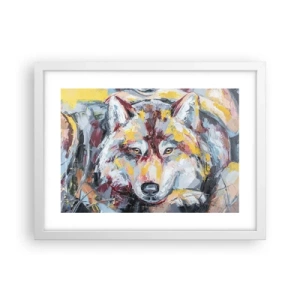 Pôster em moldura branca - Paz entre entes queridos - 40x30 cm