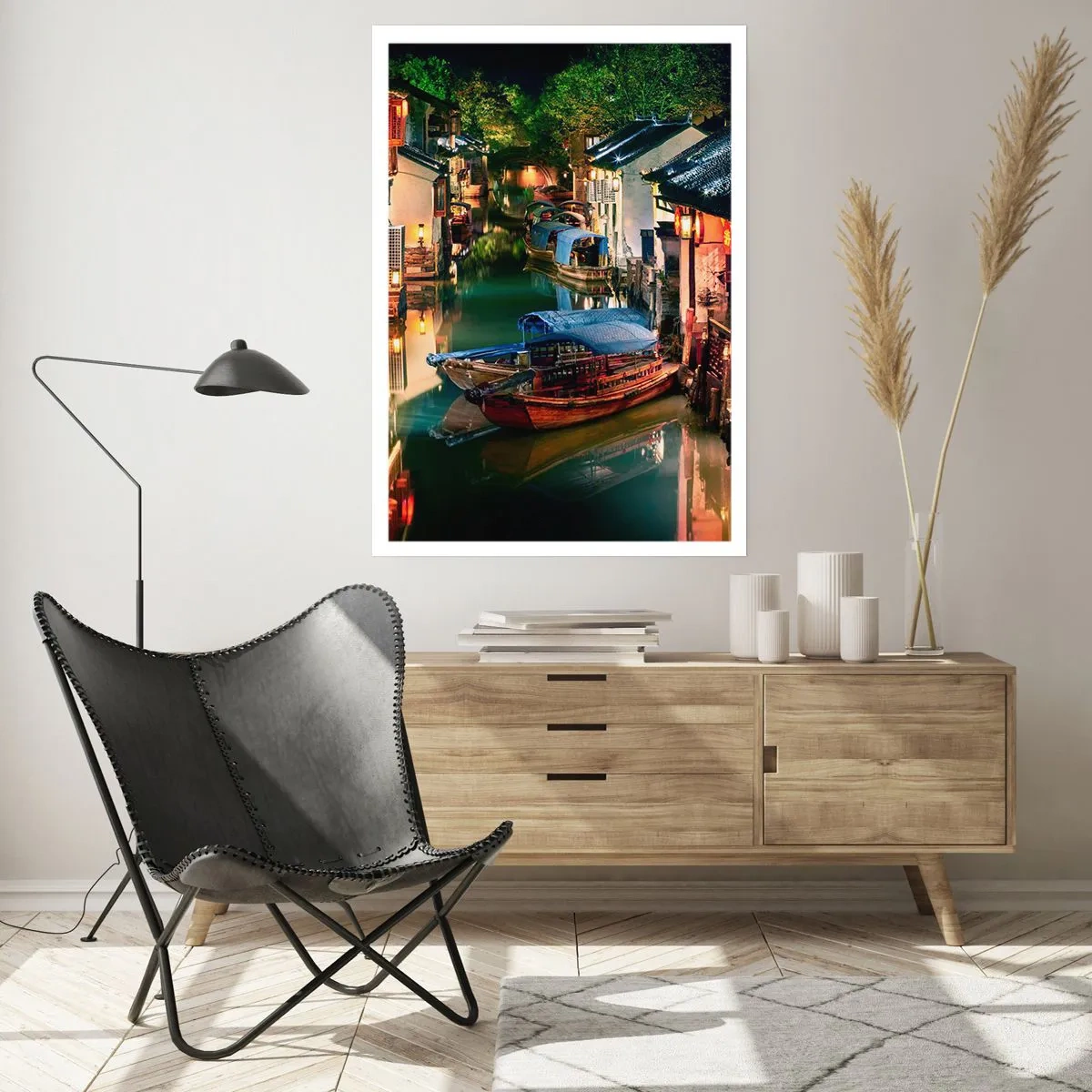 Pôster - Uma noite em uma rua chinesa - 70x100 cm