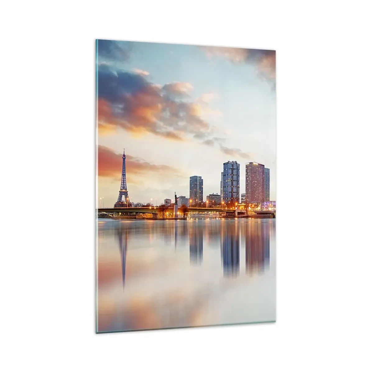 Quadro em vidro - A tranquilidade monumental de Paris - 80x120 cm
