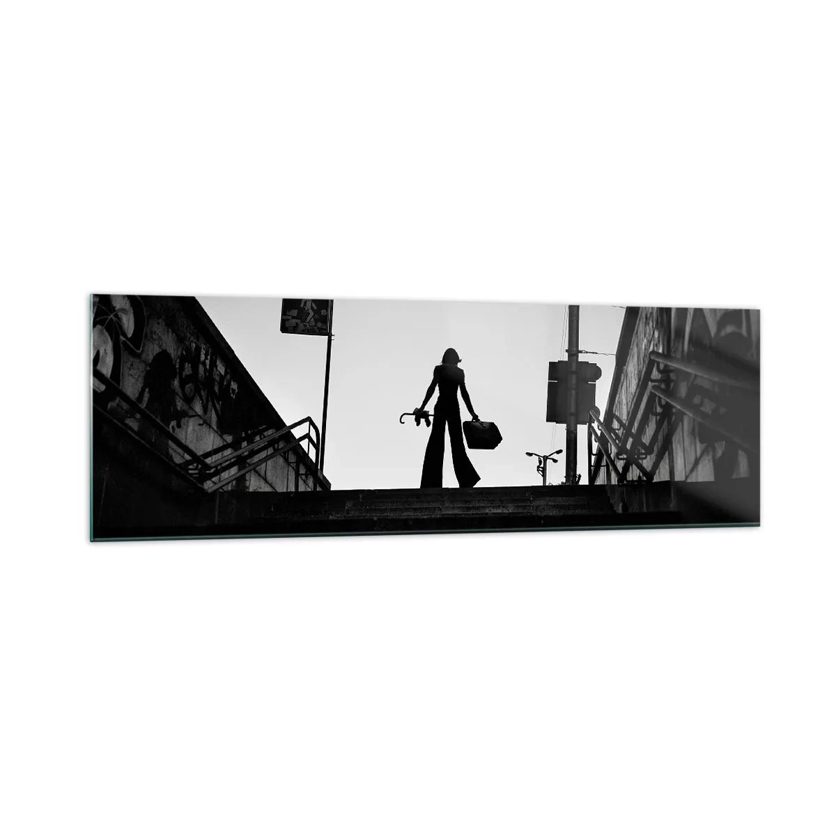 Quadro em vidro - Caminhadas urbanas - 160x50 cm