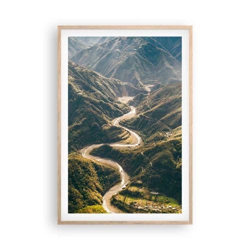 Pôster com moldura de carvalho claro - Direto do coração das montanhas - 61x91 cm