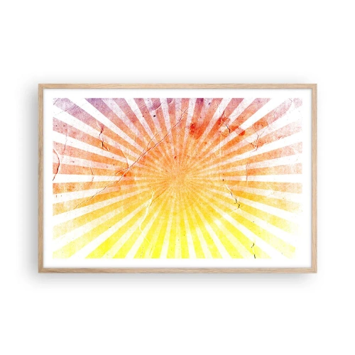 Pôster com moldura de carvalho claro - Nasceres e entardeceres - 91x61 cm