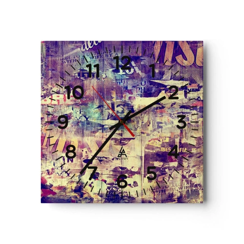 Relógio de parede - Relógio em vidro - E isso é tudo o que resta - 30x30 cm