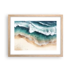 Pôster com moldura de carvalho claro - O eterno encontro - 40x30 cm