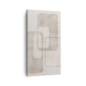 Quadro em tela - Argamassa geométrica - 45x80 cm