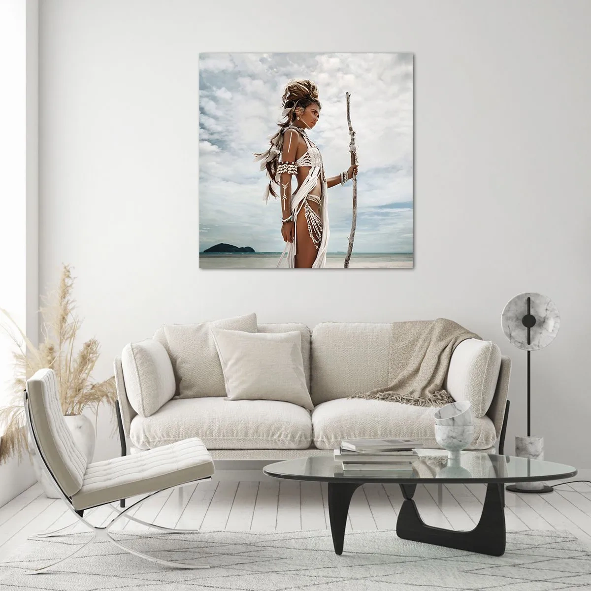 Quadro em vidro - Rainha dos trópicos - 40x40 cm