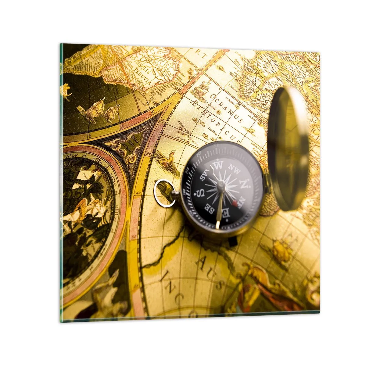 Quadro em vidro - Que tal ao fim do mundo? - 70x70 cm