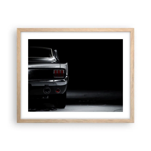 Pôster com moldura de carvalho claro - O charme do clássico - 50x40 cm