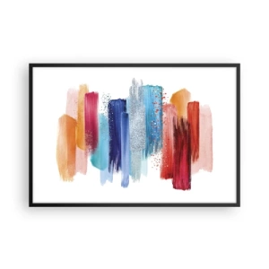 Pôster com moldura preta - Para cima e para baixo  - 91x61 cm