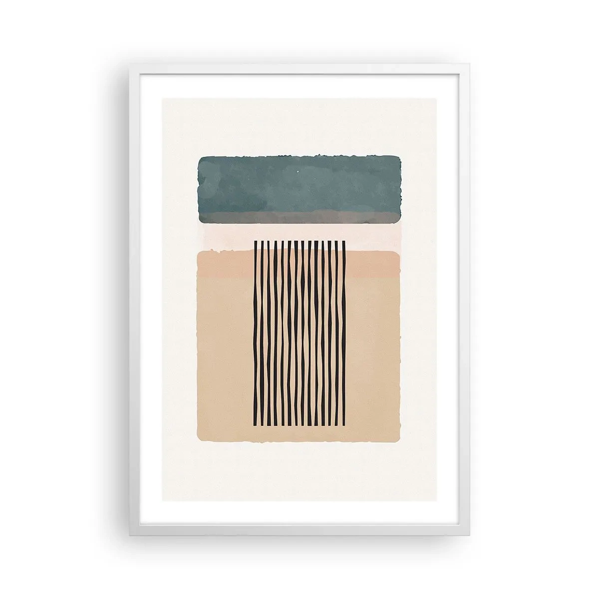 Pôster em moldura branca - Está tudo bem - 50x70 cm