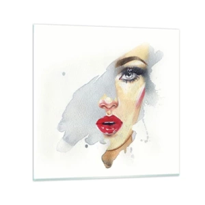 Quadro em vidro - Reflexão numa gota de água - 70x70 cm