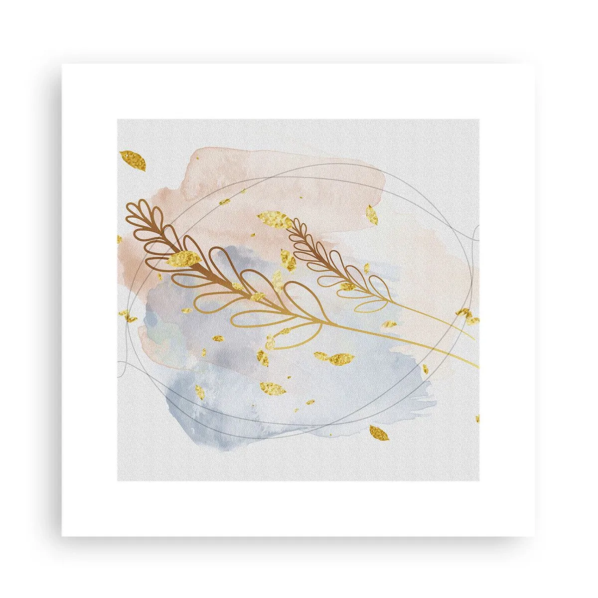 Pôster - Explosão dourada - 30x30 cm