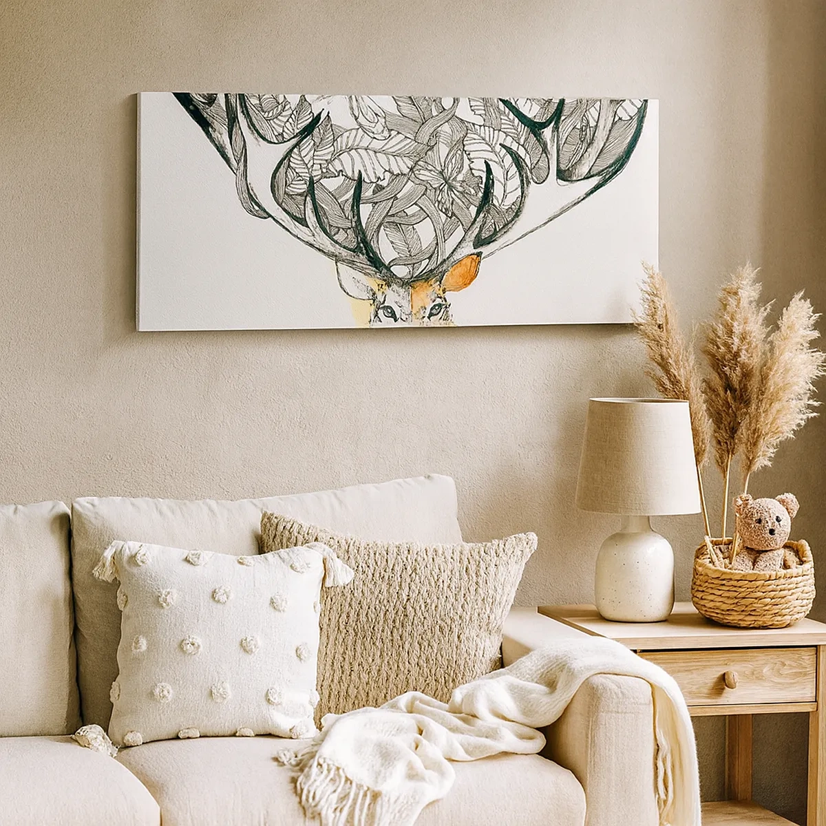 Quadro em tela - Chifres da abundância - 30x30 cm