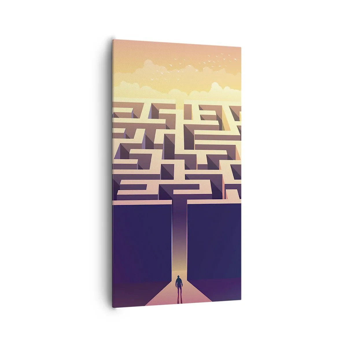 Quadro em tela - Hora de decisão - 65x120 cm