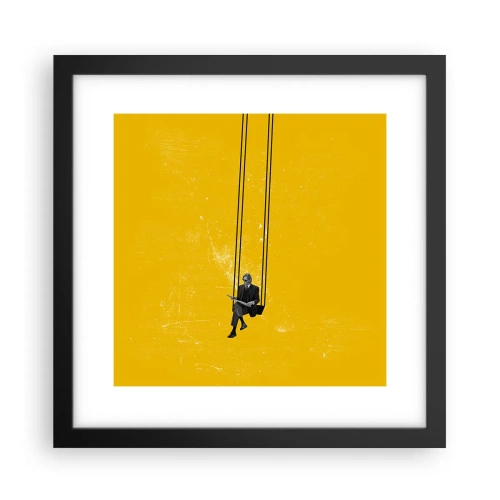 Pôster com moldura preta - Dia como todos os dias - 30x30 cm