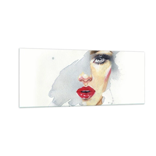 Quadro em vidro - Reflexão numa gota de água - 100x40 cm