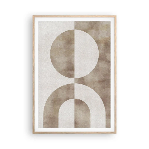 Pôster com moldura de carvalho claro - Semelhanças e diferenças - 70x100 cm