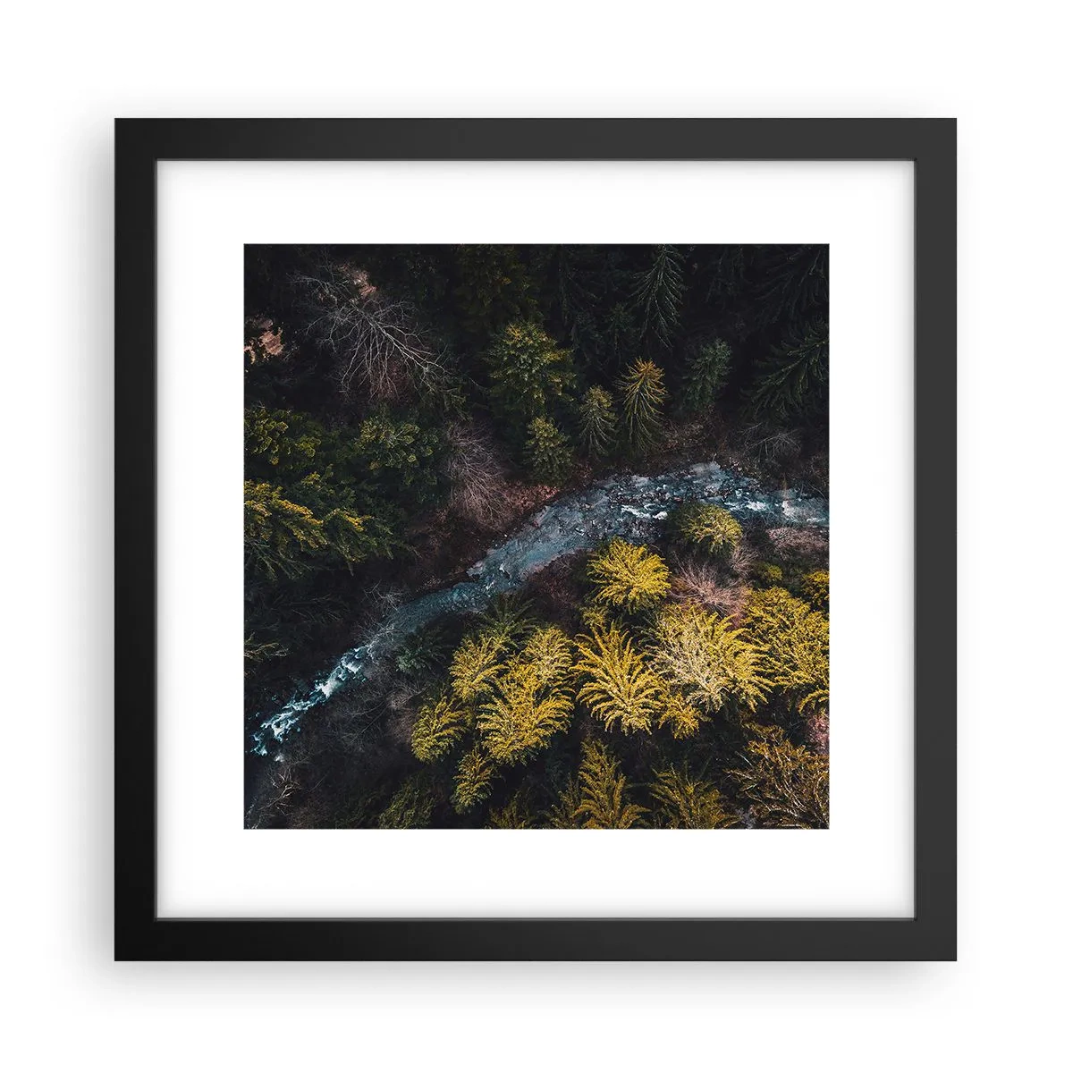 Pôster com moldura preta - Rápido e cada vez mais rápido - 30x30 cm