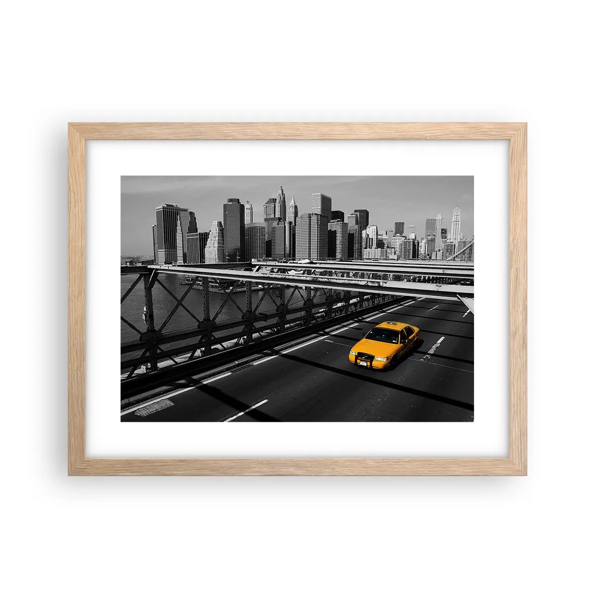 Pôster com moldura de carvalho claro - A cor da cidade grande - 40x30 cm
