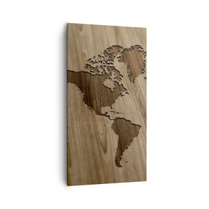 Quadro em tela - O mundo servido na mesa - 55x100 cm