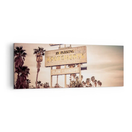 Quadro em tela - O tempo parou aqui - 140x50 cm