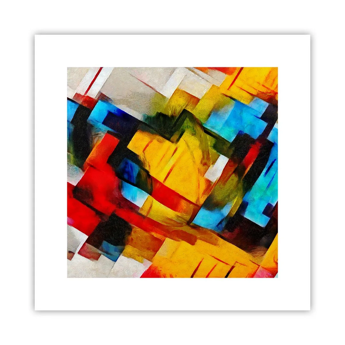 Pôster - Camadas multicoloridas - 30x30 cm