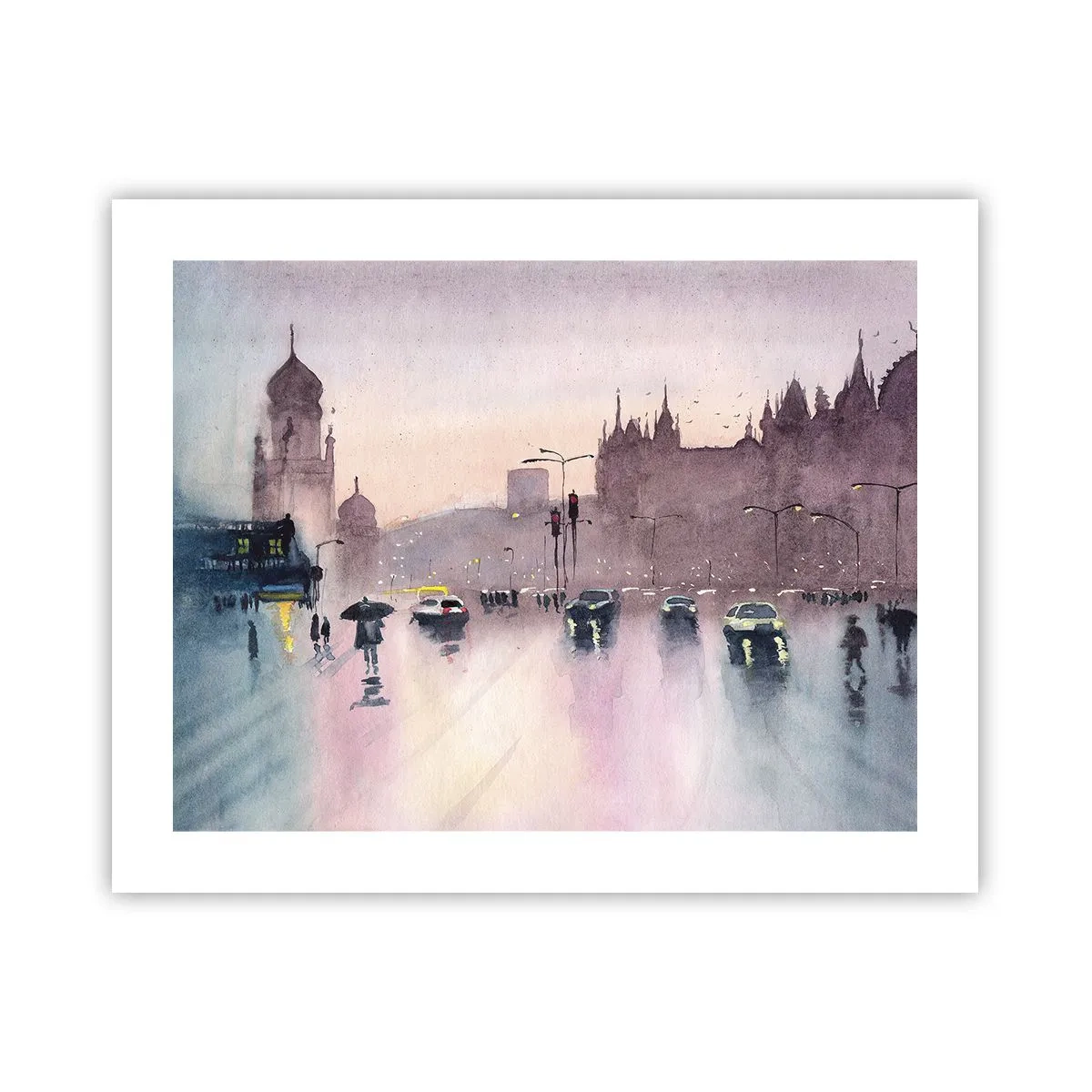 Pôster - Na névoa chuvosa - 50x40 cm