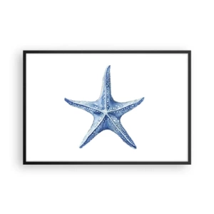 Pôster com moldura preta - Estrela do mar - 91x61 cm