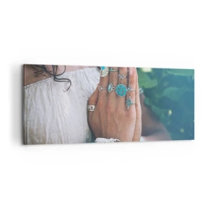 Quadro em tela - Bem-vindo ao centro do ser - 100x40 cm