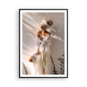 Pôster com moldura preta - O sol e a garota - 70x100 cm