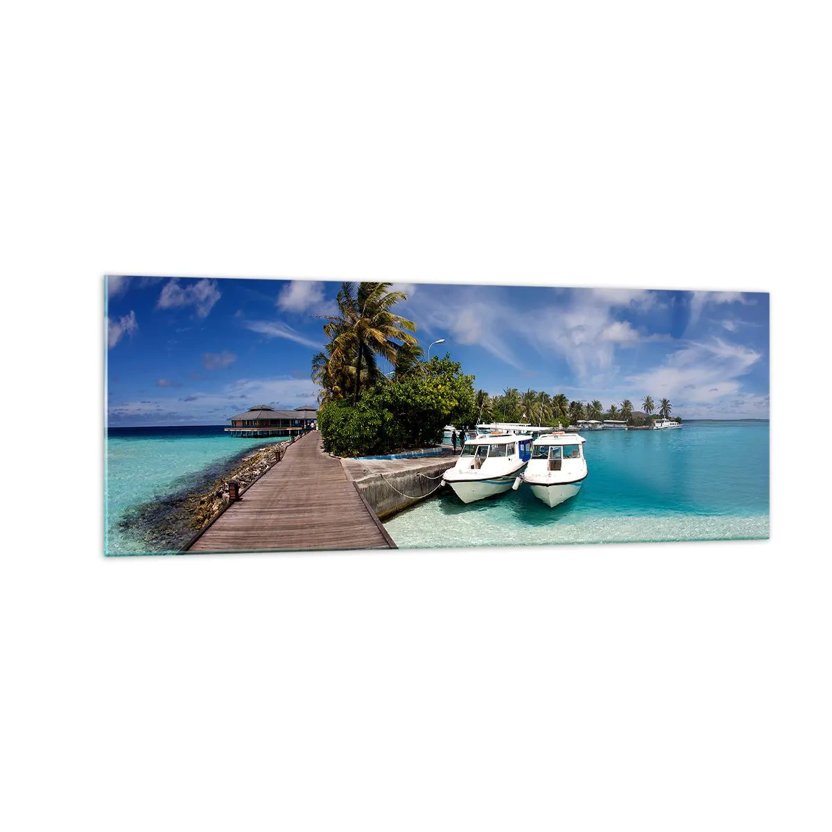 Quadro em vidro - No entanto, o paraíso existe - 140x50 cm
