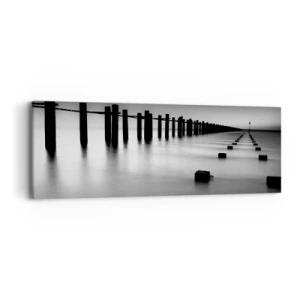 Quadro em tela - O cinza no nevoeiro - 90x30 cm