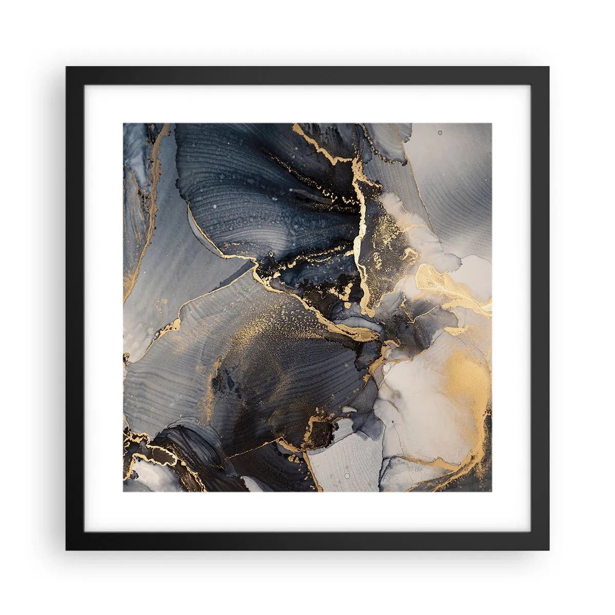 Pôster com moldura preta - A vida da pedra - 40x40 cm