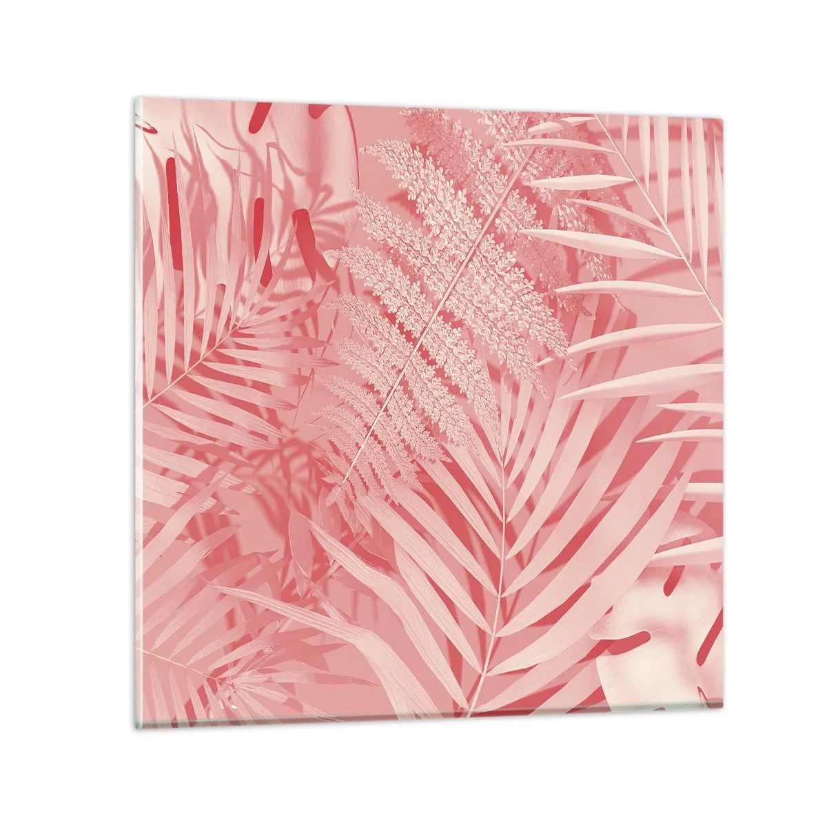 Quadro em vidro - Conceito cor-de-rosa - 60x60 cm