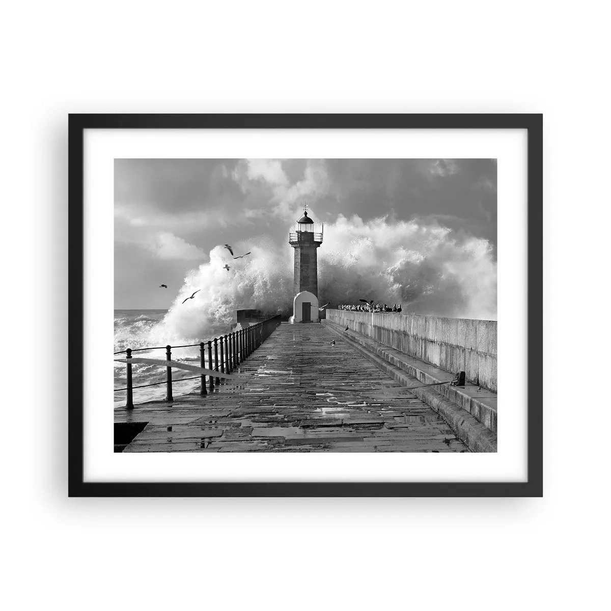 Pôster com moldura preta - Destemida - 50x40 cm