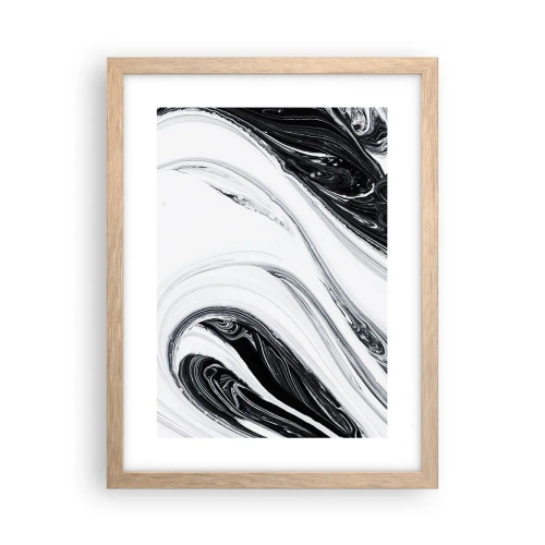 Pôster com moldura de carvalho claro - Uma combinação de opostos - 30x40 cm