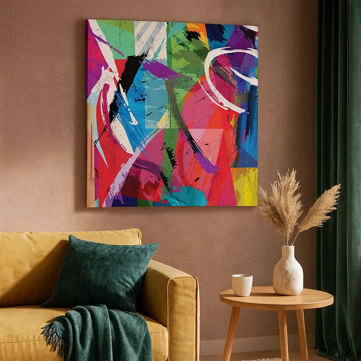 Quadro em tela - Rápido, vivo e animado - 30x30 cm