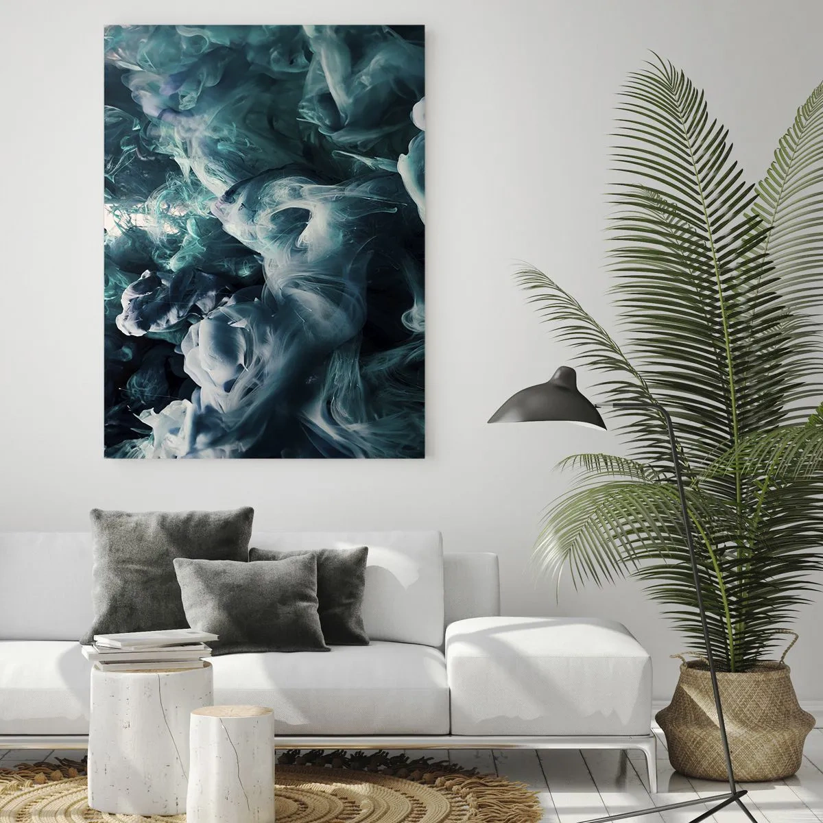 Quadro em vidro - Movimento de cores - 80x120 cm