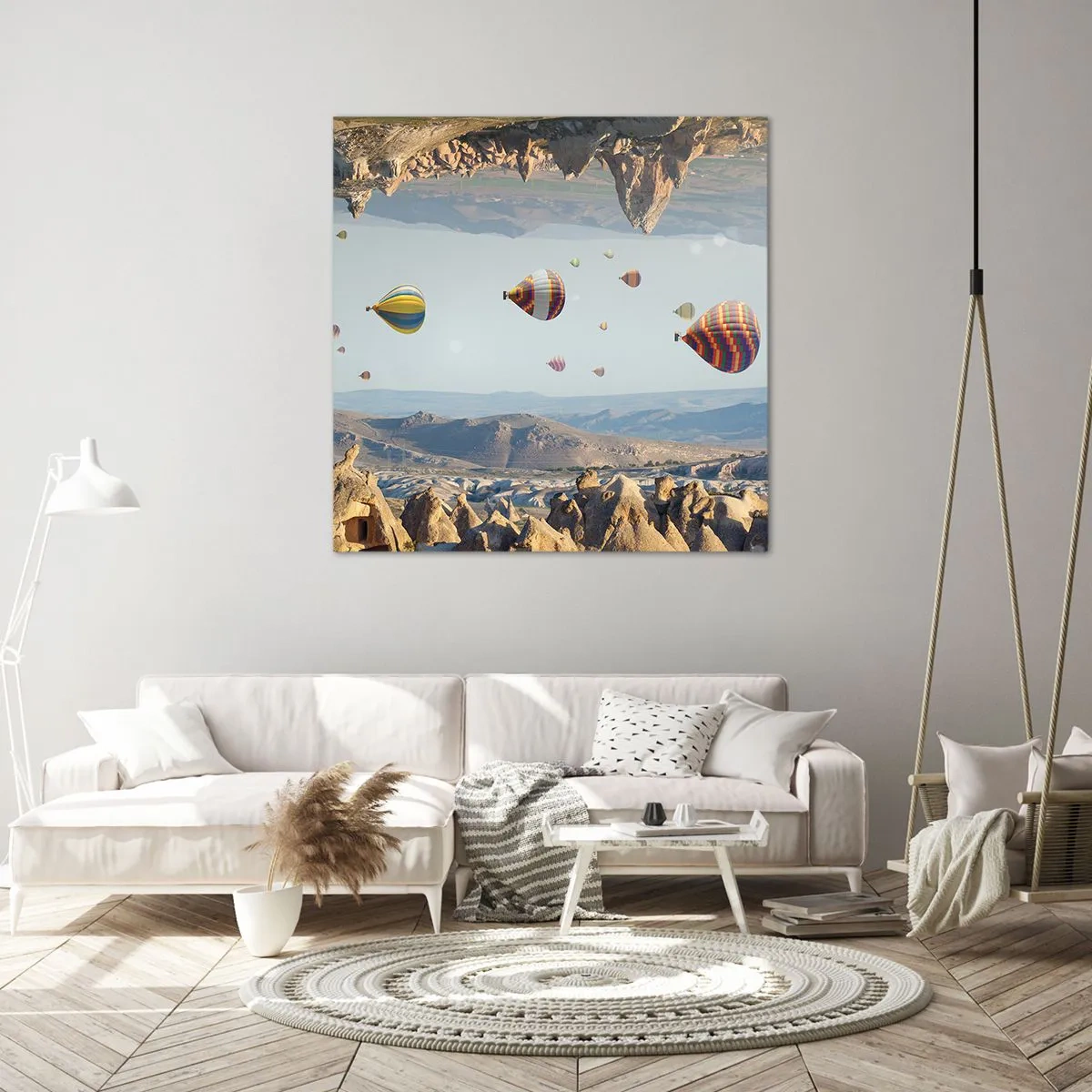 Quadro em tela - Tudo é possível aqui - 40x40 cm