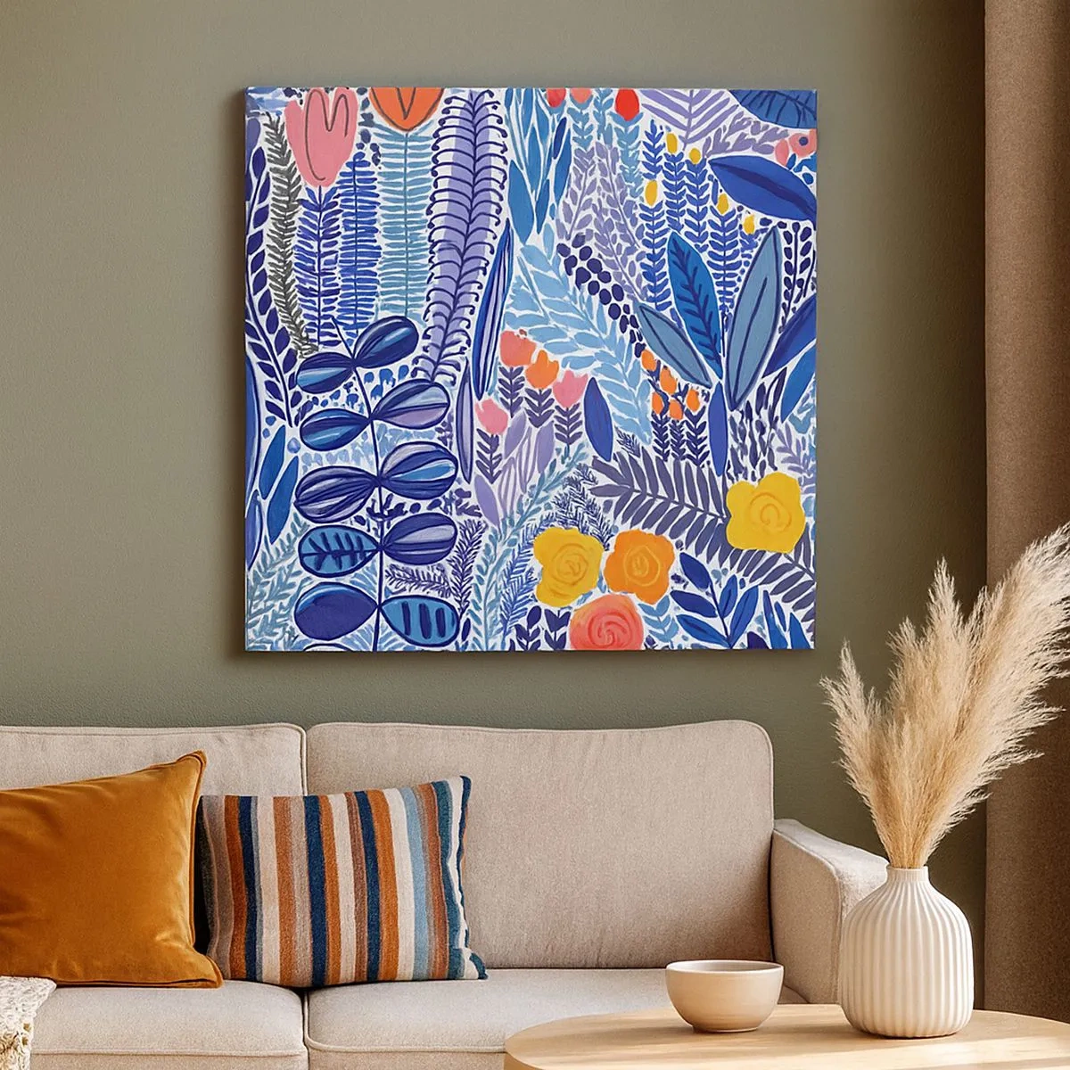 Quadro em tela - Jardim Havaiano - 30x30 cm