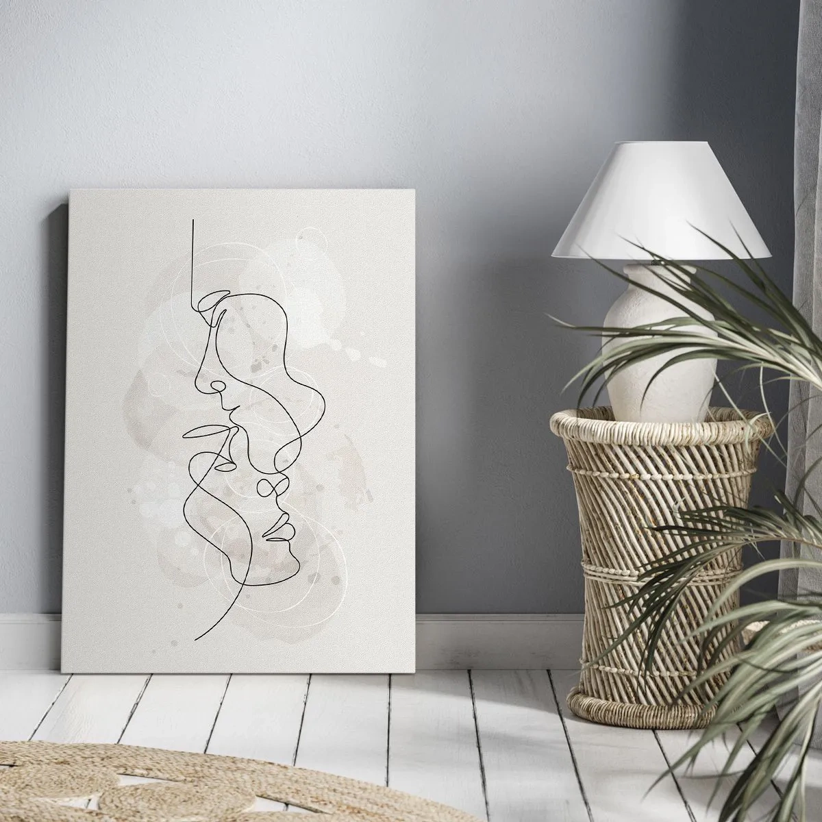 Quadro em tela - Emaranhados num abraço - 50x70 cm