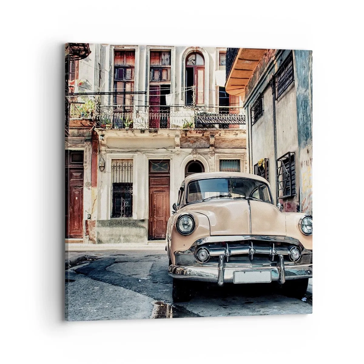 Quadro em tela - Siesta em Havana - 70x70 cm