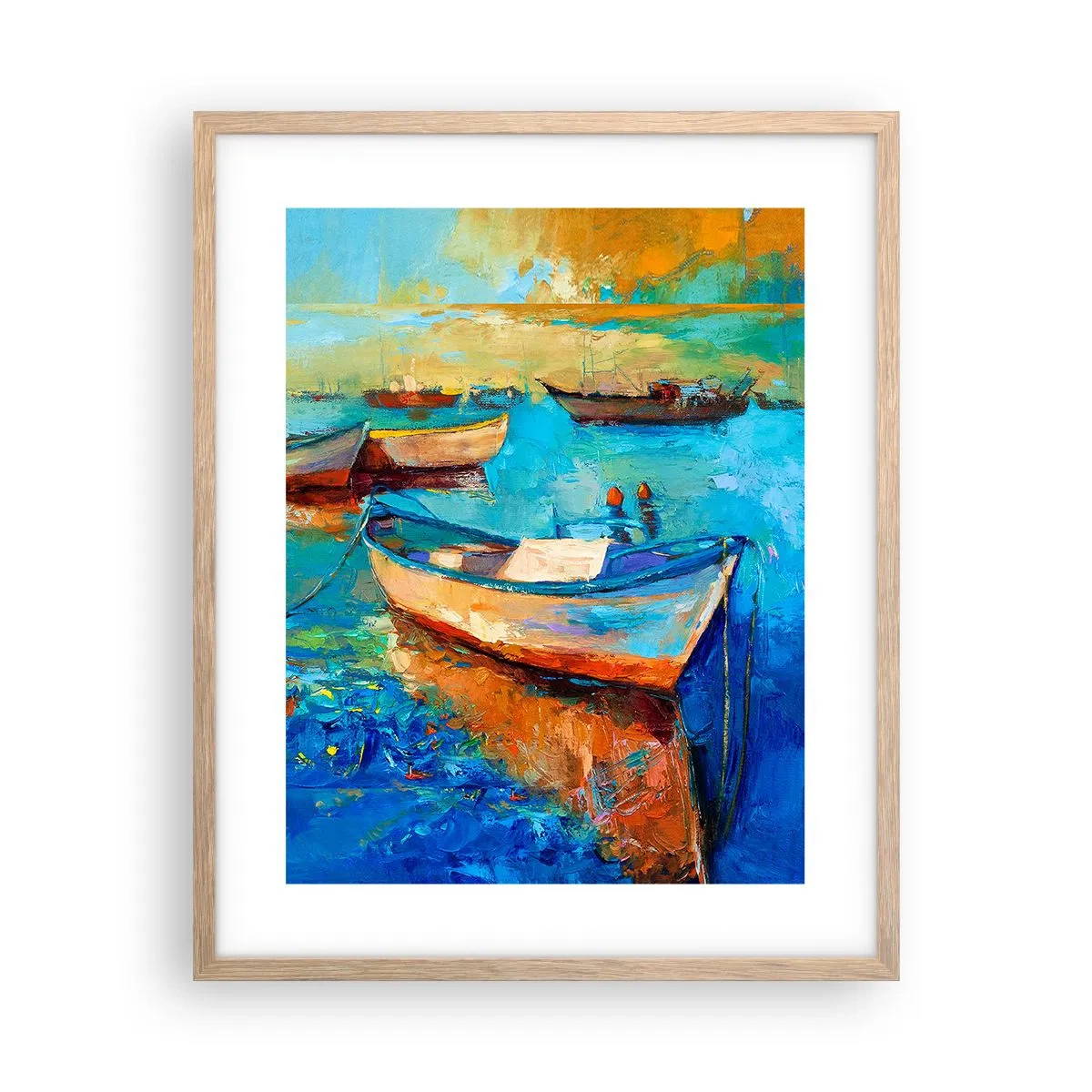 Pôster com moldura de carvalho claro - Na baía do sul - 40x50 cm