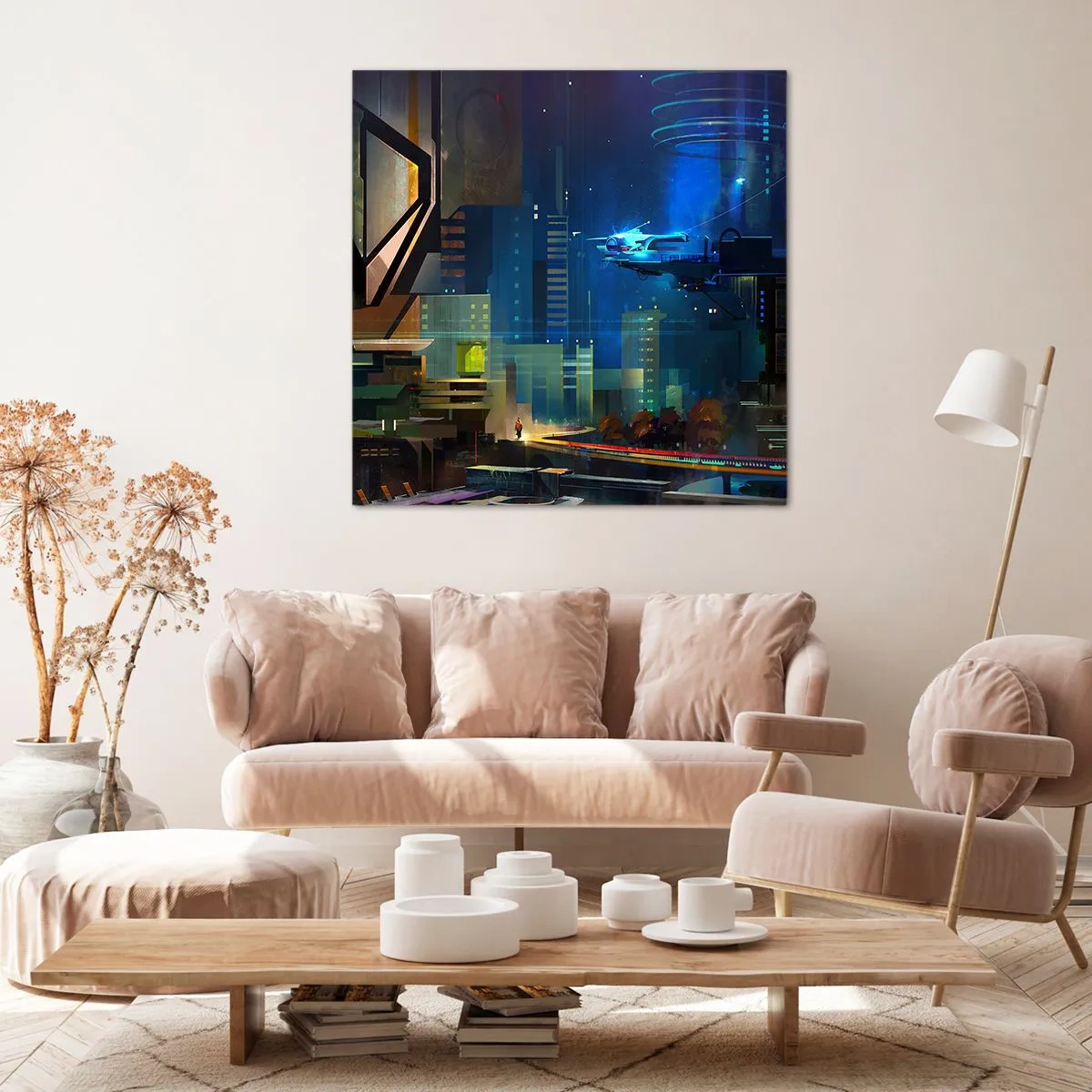 Quadro em tela - Num futuro próximo - 50x50 cm