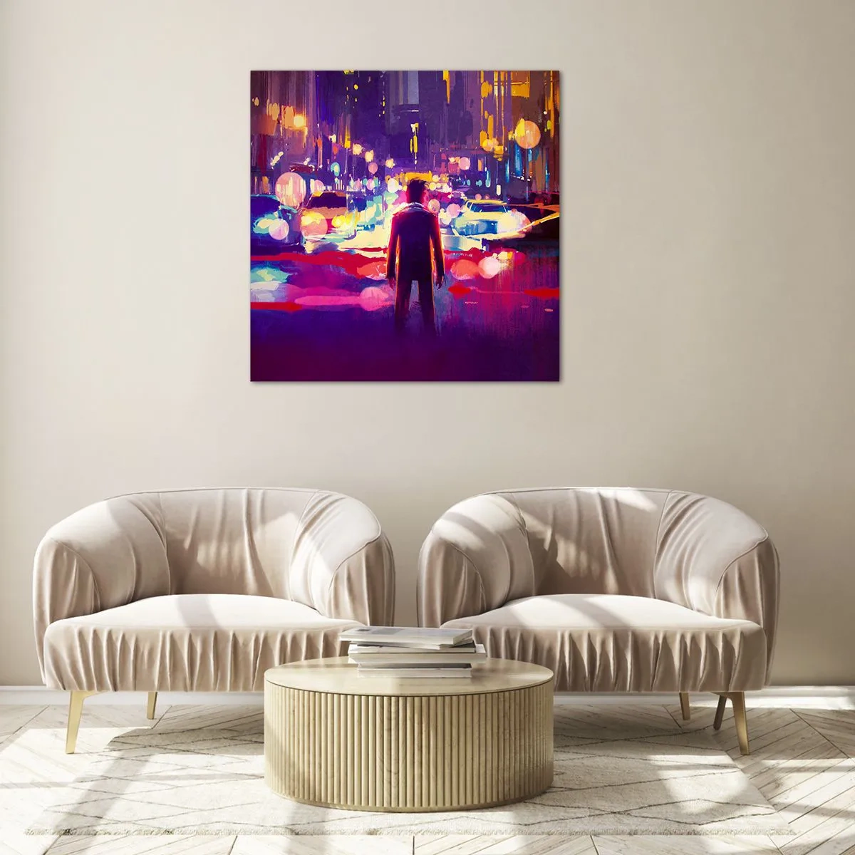 Quadro em vidro - Imerso na luz - 30x30 cm