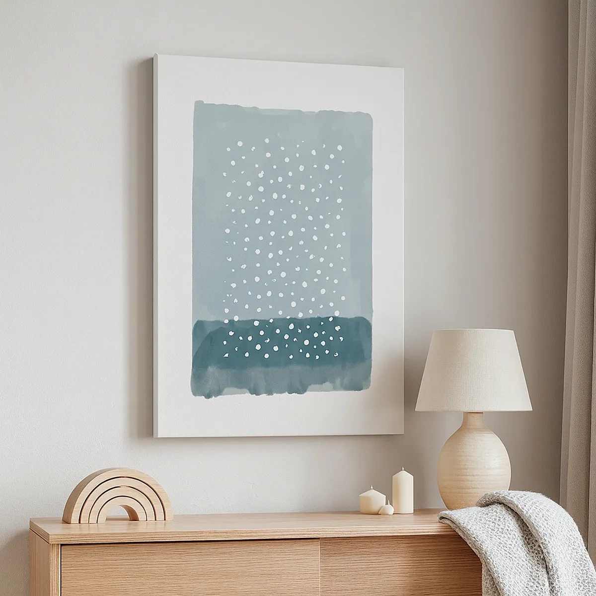 Quadro em tela - Cultivado em azul - 50x70 cm